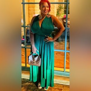 Sexy Green Convertible Dress